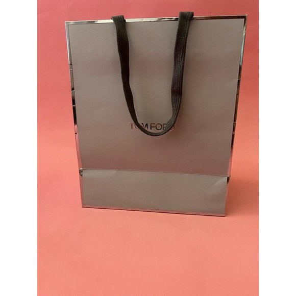 Tom Ford Reusable Shopping Paper Bag Gift Silver 10" x 8.5" x 4.5" - Picture 5 of 8